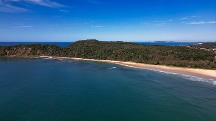 Beautiful view of a coastline of North Haven in NSW, Australia