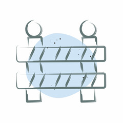 Icon Barrier. related to Parade symbol. Color Spot Style. simple design illustration