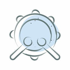 Icon Drum. related to Parade symbol. Color Spot Style. simple design illustration