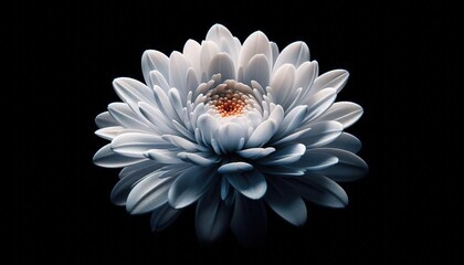 Generative AI - Macro Photography - White Flower