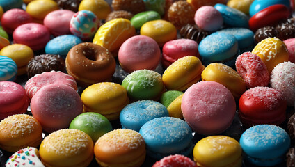 Fototapeta na wymiar A pile of colorful candy.