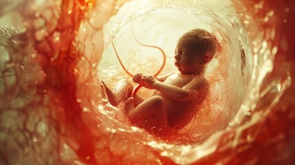 A potent visualization of a woman's womb displays the incredible journey of a developing fetus.