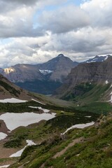 Fototapeta na wymiar Beautiful view of mountains in Glacier national park in Montana