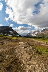 Low-angle shot of beautiful mountains in Glacier National Park, USA