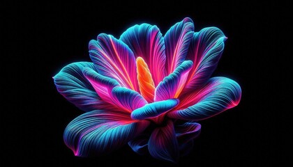 Generative AI - Macro Photography - Colorful Flower