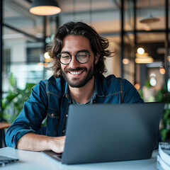 portrait of a person with a laptop