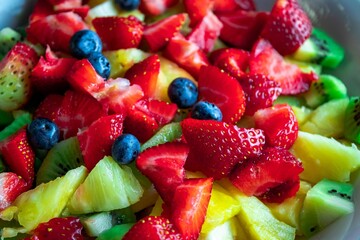 Closeup of fruity salad