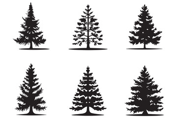 christmas trees set