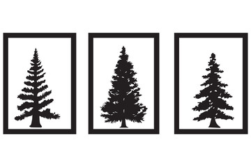 Obraz premium christmas tree icons