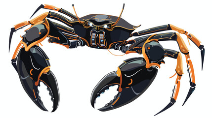 The crabs very sharp claws have robotic technology flat