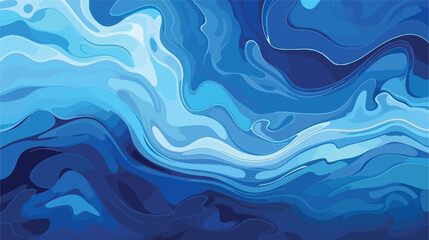 Abstract Blue Fractal Background .. 2d flat cartoon