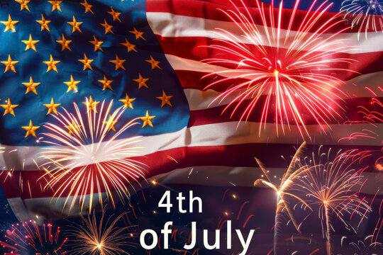 Fireworks background for Independence Day. 4 of July