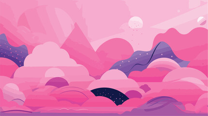 Abstract pink background. 2d flat cartoon vactor illustration