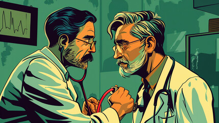 a conversation between two doctors, they argue