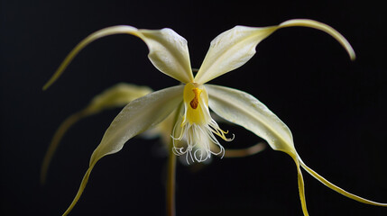 Ghost orchid Dendrophylax Lindenii. Rare endangered plant and flower species