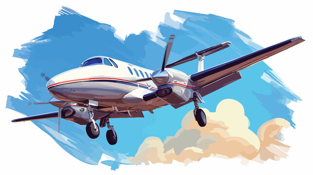 Airplanes Clipart 2d flat cartoon vactor illustration