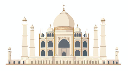 Naklejka premium The Taj Mahal vector illustration flat vector isolated