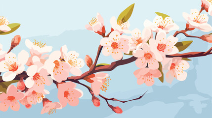 Apricot tree flower seasonal floral nature background