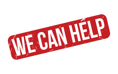 Fototapeta premium We Can Help Rubber Stamp Seal Vector