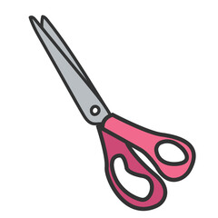 Scissors - School education icons set vector color
