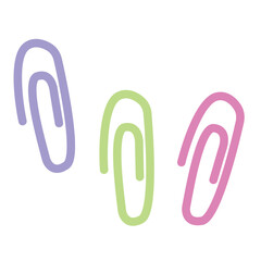 Paper clip - School education icons set vector color