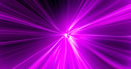 Purple energy magic high-speed high-tech light digital tunnel frame of futuristic light rays energy lines. Abstract background