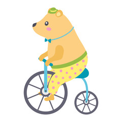 circus bear on bicycle - 784379219