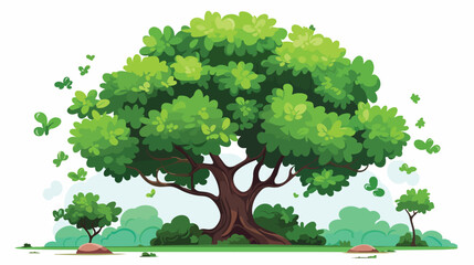 Berry Thailands nature green tree .. 2d flat cartoon