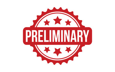 Preliminary rubber grunge stamp seal vector