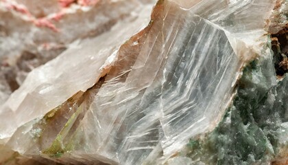 macro shooting mineral stone Muscovite in Quartz Dioctahedral mica, common mica isinglass potash mica It is a hydrated phyllosilicate mineral of aluminium