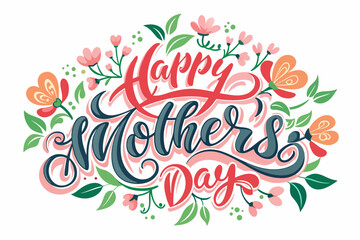 happy mother's day t-shirt design vector illustration