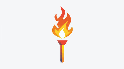 Torch icon symbol illustration simpel design flat vector