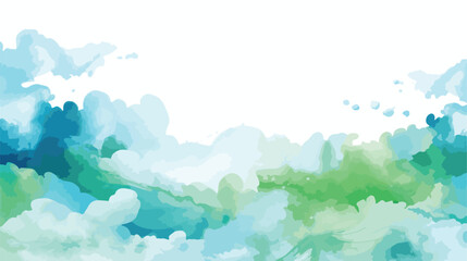 Blue green and white watercolor background with abs