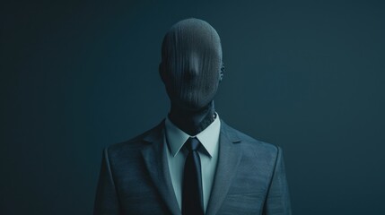A mannequin dressed in a suit and tie, suitable for business concepts
