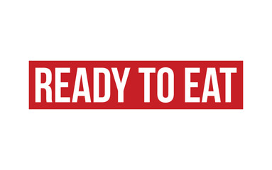 Ready To Eat Rubber Stamp Seal Vector