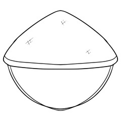 conical hat illustration hand drawn outline vector