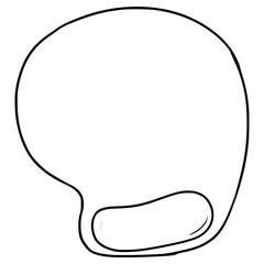 mousepad illustration hand drawn outline vector