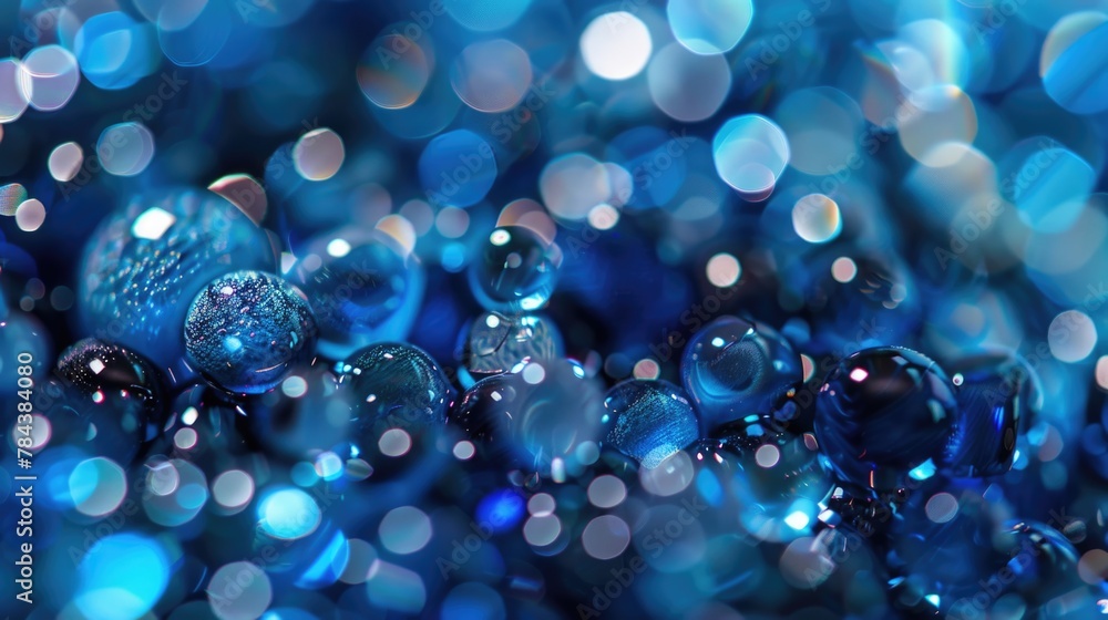 Poster a close up of a bunch of blue bubbles. suitable for various design projects