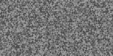 Vector geometric seamless technology gray and black triangle background. Abstract digital grid light pattern black Polygon Mosaic triangle Background, business and corporate background.