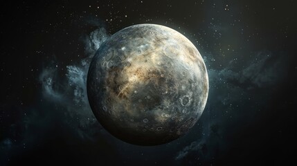 Obraz na płótnie Canvas Ultra-realistic depiction of the planet Pluto, high-resolution