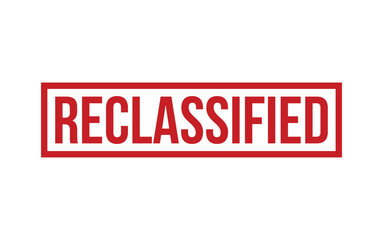 Red Reclassified Rubber Stamp Seal Vector
