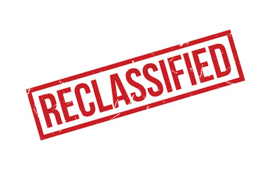 Red Reclassified Rubber Stamp Seal Vector