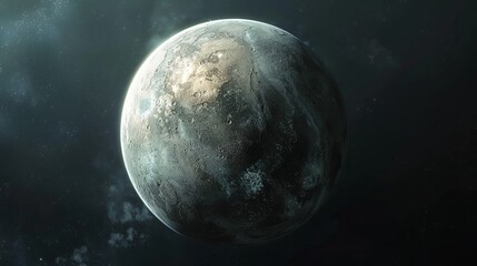 Ultra-realistic depiction of the planet Pluto, high-resolution