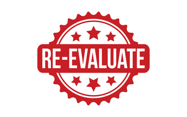 Obraz premium Re Evaluate rubber grunge stamp seal vector