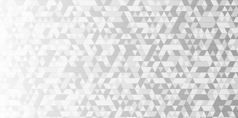 Vector geometric seamless technology gray and white  triangle background. Abstract digital grid light pattern white Polygon Mosaic triangle Background, business and corporate background.