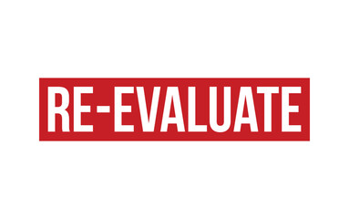 Re Evaluate Rubber Stamp Seal Vector