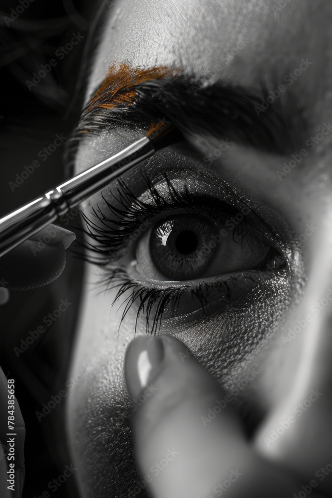 Aufkleber Close up of a person using a pair of scissors. Can be used for various projects