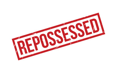 Red Repossessed Rubber Stamp Seal Vector