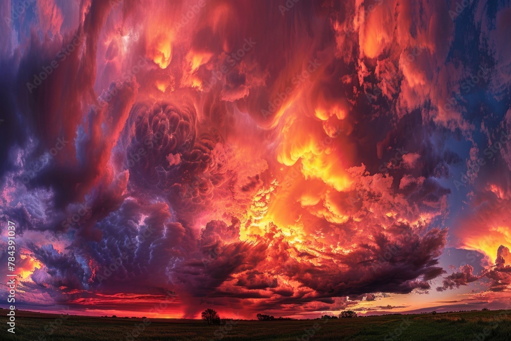 Poster a large cloud in the sky, suitable for various design projects
