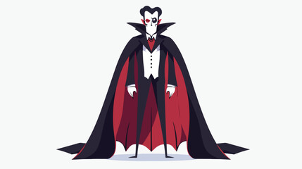 Vampire flat vector isolated on white background 